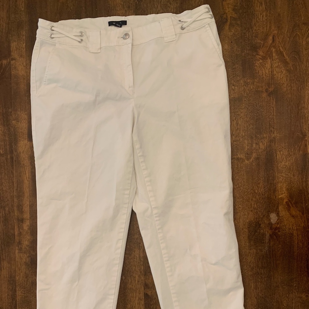 Nautica White Capri Pants Women Sz 12